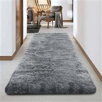 (80 cm x 150 cm (2ft 8" x 5ft)-Hallway Runner, Grey) Anti-Slip Super Soft Mat Living Room Bedro