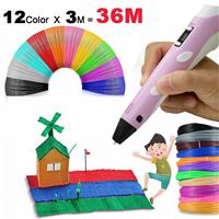 3D Printing Pen, PINK 3D Doodler Pen with 36m PLA ABS Filament Toys