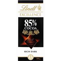 (Pack Of 24) Lindt Excellence 85% Cocoa Dark Chocolate 100g