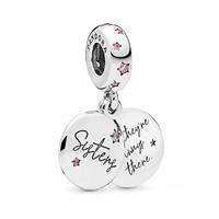 PANDORA Silver Sterling Forever Sisters Dangle Charm