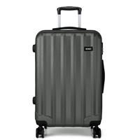 (24 inch) KONO Grey 19/24/28 Inch Travel Luggage Trolley Case Bag Hard Shell ABS 4 Wheels Spinner Su