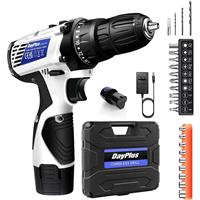 Cordless Drill 45Nm Electric Drill 2 Variable Speed Electric Drill 18+1 Torque Setting Electric Screwdriver Set