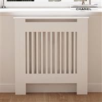 (S(78 x 19X100cm) Vertical) 100cm Tall Radiator Cover Modern Cabinet MDF Slats Wood Grill