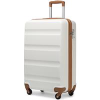 (28 inch) 19/24/28 Inch ABS Hard Shell Suitcase Cream Color Luggage with 4 Spinner Wheels and Dial Combination Lock