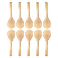 10Pcs Maracas Hand Percussion Rattles DIY Wood Maracas with Crisp Blow Sound for Music Party Favors