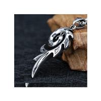 Spiral OL necklace men's overbearing Korean stainless steel jewelry