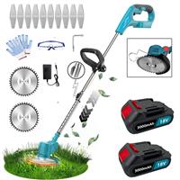 Cordless Strimmer Grass Trimmer Cutter+2Batter+Charger-MakitaCompatible