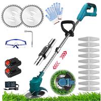 Cordless Strimmer Grass Trimmer Cutter Garden Lawn Edger+2Battery+Charger-Makita Compatible