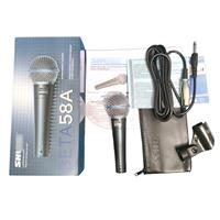 For Shure BETA58A Supercardioid Dynamic Microphone Vocal Microphone Wired Mic