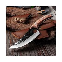 (Sheath Brown) Kitchen knife for all purposes, handmade knife, chef's knife professional knife, sharp meat knife with exquisite leather bag, boning kn