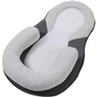 Baby Infant Newborn Pillow Cushion Prevent Flat Head Sleep Nest Pod Anti Roll - Grey