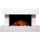 Adam Fires Manola Electric Fire Suite with Remote - White