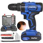 21V Cordless Drill Set Power Drill Driver Impact Drill Fast Charger 1500mAh Lithium-Ion Battery and LED Light