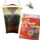 2X FLY BAG TRAP RED TOP CATCHER KILLS 20,000 FLIES INSECTS PEST CONTROL KILLER