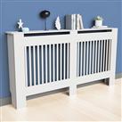 (Vertical Large 152 x 19 x 92cm) 92cm Tall Radiator Cover Modern Cabinet MDF Slats Wood Grill