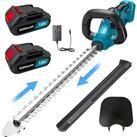 Cordless Hedge Trimmer Grass Strimmer+2Battery 44cm-Makita Compatible