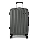 (24 inch) KONO Grey 19/24/28 Inch Travel Luggage Trolley Case Bag Hard Shell ABS 4 Wheels Spinner Suitcase