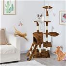 Cat Tree With Scratching Post, Hanging Toys & Ladder,Play Towers Bed