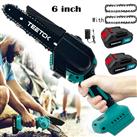 6-Inch Coldless Mini Chainsaw +2x3.0A Battery +Charger+1 Saw Chain-Makita Compatible