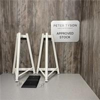 Pre-Loved - Solidsteel SS-6 Vintage Hi-Fi Speaker Stands - White