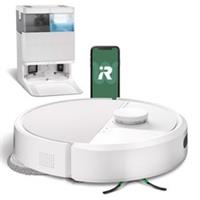 iRobot Roomba Plus 405 Self-Emptying Robot Vacuum Cleaner & Mop - White