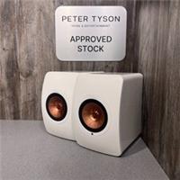 Pre-Loved - KEF LS50 Wireless Bookshelf Speakers - Gloss White