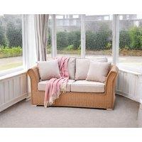 2 Seater Rattan Conservatory Sofa in Willow - Lisbon - Rattan Direct