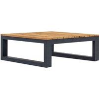 Aluminium & Teak Coffee Table - Sequoyah - Rattan Direct