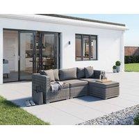 Rattan Garden Corner Sofa Set in Grey - 4 Piece - Florida - Rattan Direct