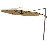 Rotating Cantilever Parasol in Brown - No Base - Rattan Direct