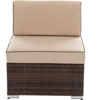 Rattan Garden Mid Section Seat in Brown - Florida - Rattan Direct