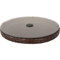 Lazy Susan in Chocolate - Rattan Direct