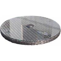 Lazy Susan in Black - Rattan Direct