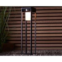 Endon Hallam Solar LED Outdoor Floor Light in Black - Rattan Direct