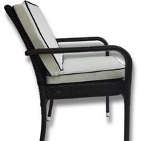 Back Cushion for Roma stackable Chair in White - Roma - Rattan Direct