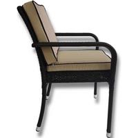 Back Cushion for Roma stackable Chair in Coffee Cream - Roma - Rattan Direct