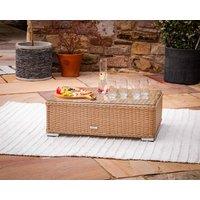 Rattan Garden Rectangular Coffee Table in Willow - Lisbon - Rattan Direct