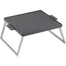 Square Warming Plate with Stand in Grey - Rattan Direct