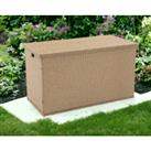 Outdoor Rattan Garden Storage Box in Willow - Rattan Direct