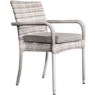 Stackable Rattan Garden Chair in Grey - Roma - Rattan Direct