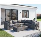 Rattan Garden Lefthand Corner Sofa Set in Grey - Monaco - Rattan Direct