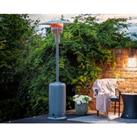 Stainless Steel Mushroom Patio Heater in Silver with Silver Dome - Nevada - Rattan Direct