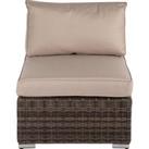 Florida Rattan Garden Mid Section in Truffle Brown & Champagne - Rattan Direct