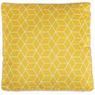 Premium Scatter Cushion in Geometric Yellow - Rattan Direct