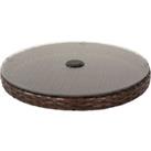Lazy Susan in Chocolate - Rattan Direct