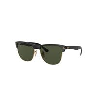 Ray-Ban Sunglasses Man Clubmaster Oversized - Black On Gold Frame Green Lenses 57-16
