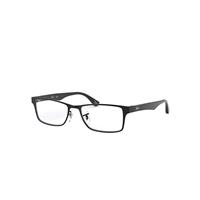 Ray-Ban Eyeglasses Unisex Rb6238 Optics - Black Frame Clear Lenses 53-17