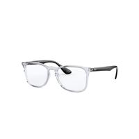 Ray-Ban Eyeglasses Unisex Rb7074 Optics - Shiny Black Frame Clear Lenses 50-18