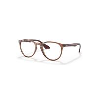 Ray-Ban Eyeglasses Woman Erika Optics - Light Brown Frame Clear Lenses Polarized 51-18