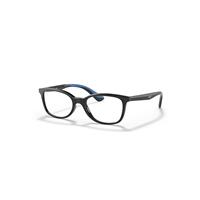 Ray-Ban Eyeglasses Children Rb1586 Optics Kids - Black On Blue Frame Clear Lenses Polarized 47-16